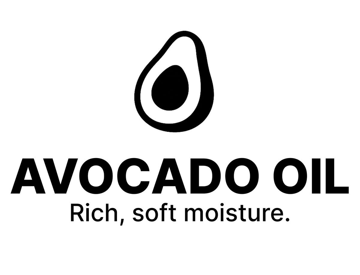 Avocado oil icon with text reading “Rich, soft moisture” — nourishing ingredient in Lucky Paw Tattoo Care Cooling Balm that helps keep skin smooth and hydrated.